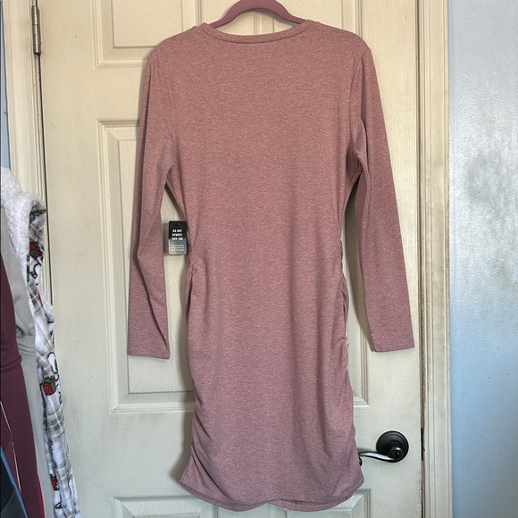 NWT Express heathered long sleeve bodycon dress size large - Picture 2 of 6